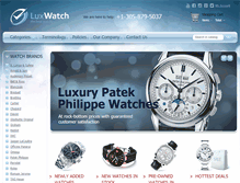 Tablet Screenshot of luxwatch.com